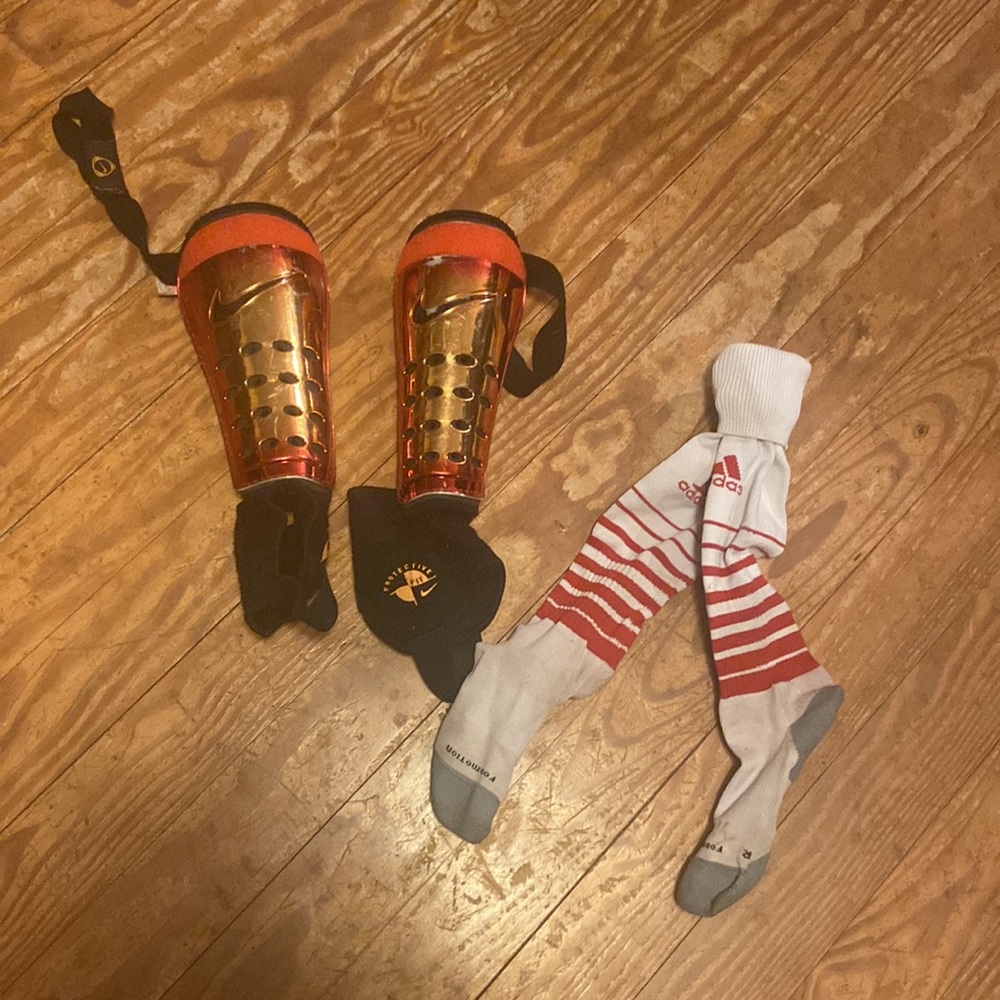 Adidas soccer socks and shin guards(Nike)